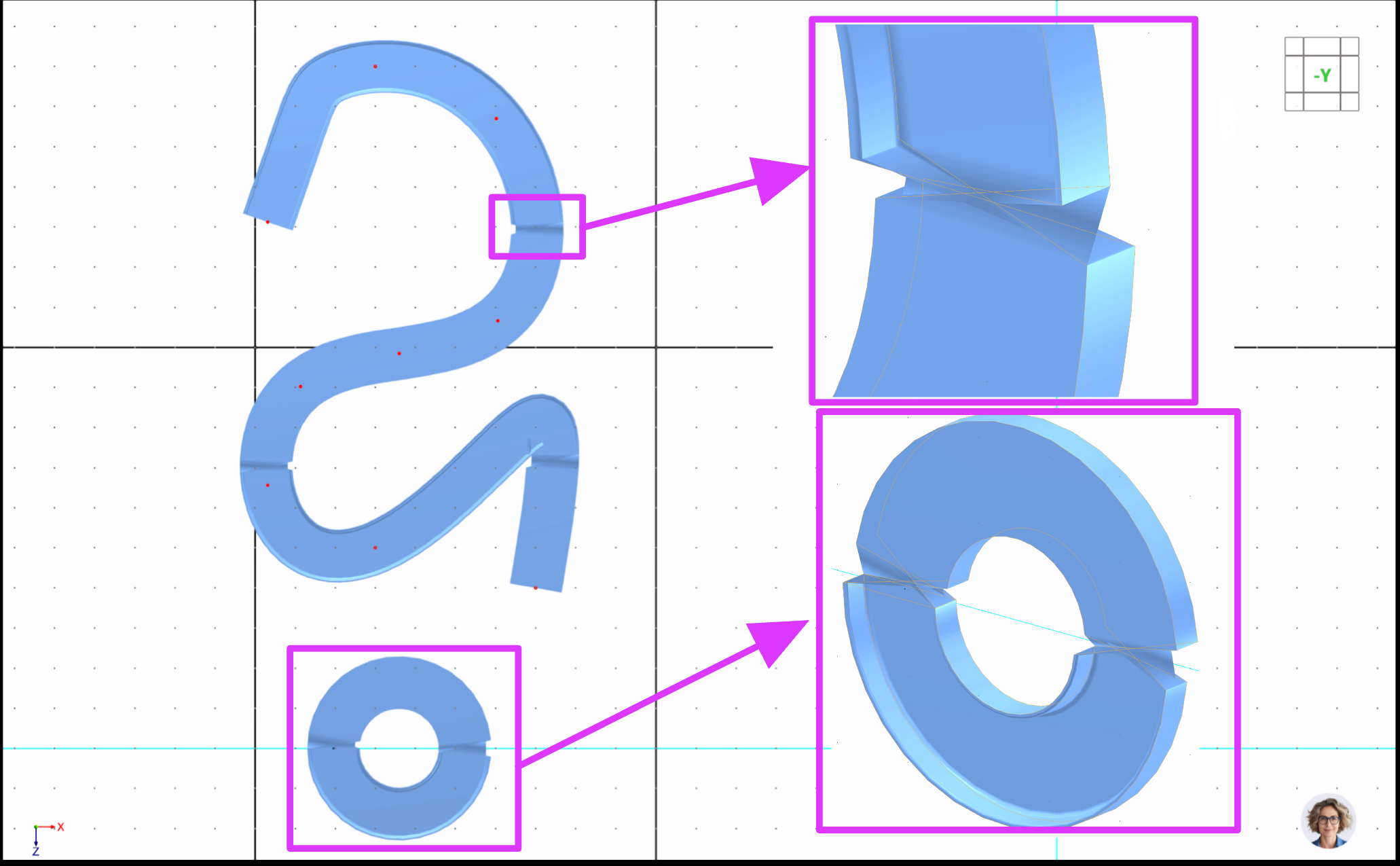 FAQ 005593 | The cross-section of a member suddenly twists about it s own axis along a member in my RFEM 6 or RSTAB 9 model. Why does this happen and how can it be